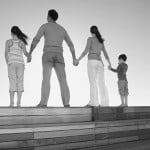 Family holding hands