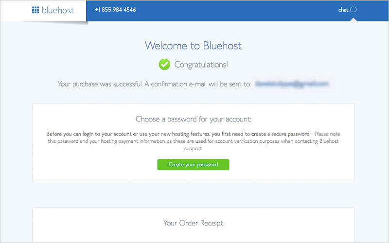 Step 1 - Welcome to Bluehost